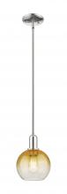 Innovations Lighting 716-1S-PN-G483-8AM - Brookhaven Globe - 1 Light - 6 inch - Polished Nickel - Mini Pendant