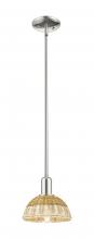Innovations Lighting 716-1S-PN-NBD2-75-NAT - Natural Ballston Dome - 1 Light - 6 inch - Polished Nickel - Mini Pendant