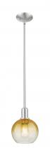 Innovations Lighting 716-1S-SN-G483-8AM - Brookhaven Globe - 1 Light - 6 inch - Brushed Satin Nickel - Mini Pendant