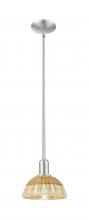 Innovations Lighting 716-1S-SN-NBD2-75-NAT - Natural Ballston Dome - 1 Light - 6 inch - Brushed Satin Nickel - Mini Pendant