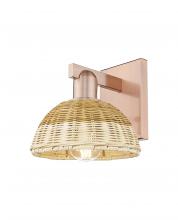 Innovations Lighting 716-1W-AC-NBD2-75-NAT - Natural Ballston Dome - 1 Light - 6 inch - Antique Copper - Sconce