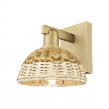 Innovations Lighting 716-1W-BB-NBD2-75-NAT - Natural Ballston Dome - 1 Light - 6 inch - Brushed Brass - Sconce
