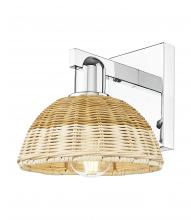 Innovations Lighting 716-1W-PC-NBD2-75-NAT - Natural Ballston Dome - 1 Light - 6 inch - Polished Chrome - Sconce