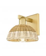 Innovations Lighting 716-1W-SG-NBD2-75-NAT - Natural Ballston Dome - 1 Light - 6 inch - Satin Gold - Sconce