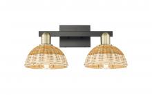 Innovations Lighting 716-2W-BAB-NBD2-75-NAT - Natural Ballston Dome - 2 Light - 16 inch - Black Antique Brass - Bath Vanity Light