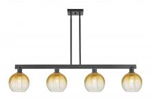 Innovations Lighting 716-4I-BK-G483-8AM - Brookhaven Globe - 4 Light - 48 inch - Matte Black - Cord hung - Island Light