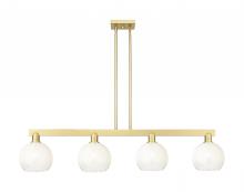 Innovations Lighting 716-4I-SG-G483-8OP - Brookhaven Globe - 4 Light - 48 inch - Satin Gold - Cord hung - Island Light