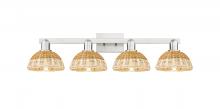 Innovations Lighting 716-4W-SN-NBD2-75-NAT - Natural Ballston Dome - 4 Light - 36 inch - Brushed Satin Nickel - Bath Vanity Light