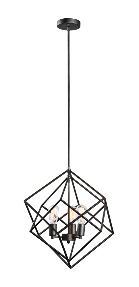 Geometry Series Rusty Black Pendant