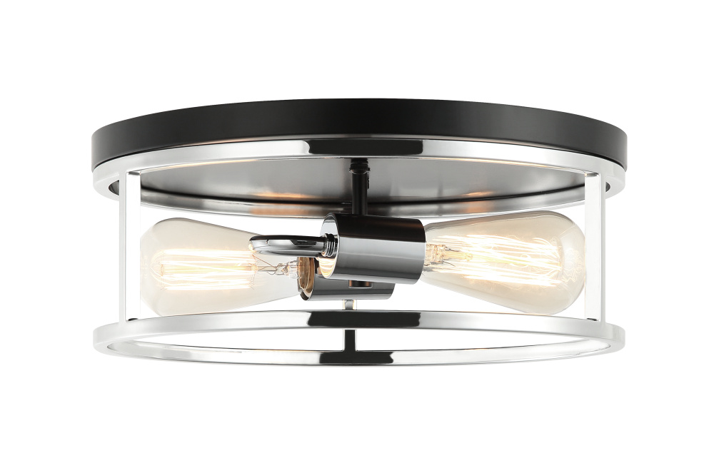 Clarke White + Aged Gold Brass Flush Mounts