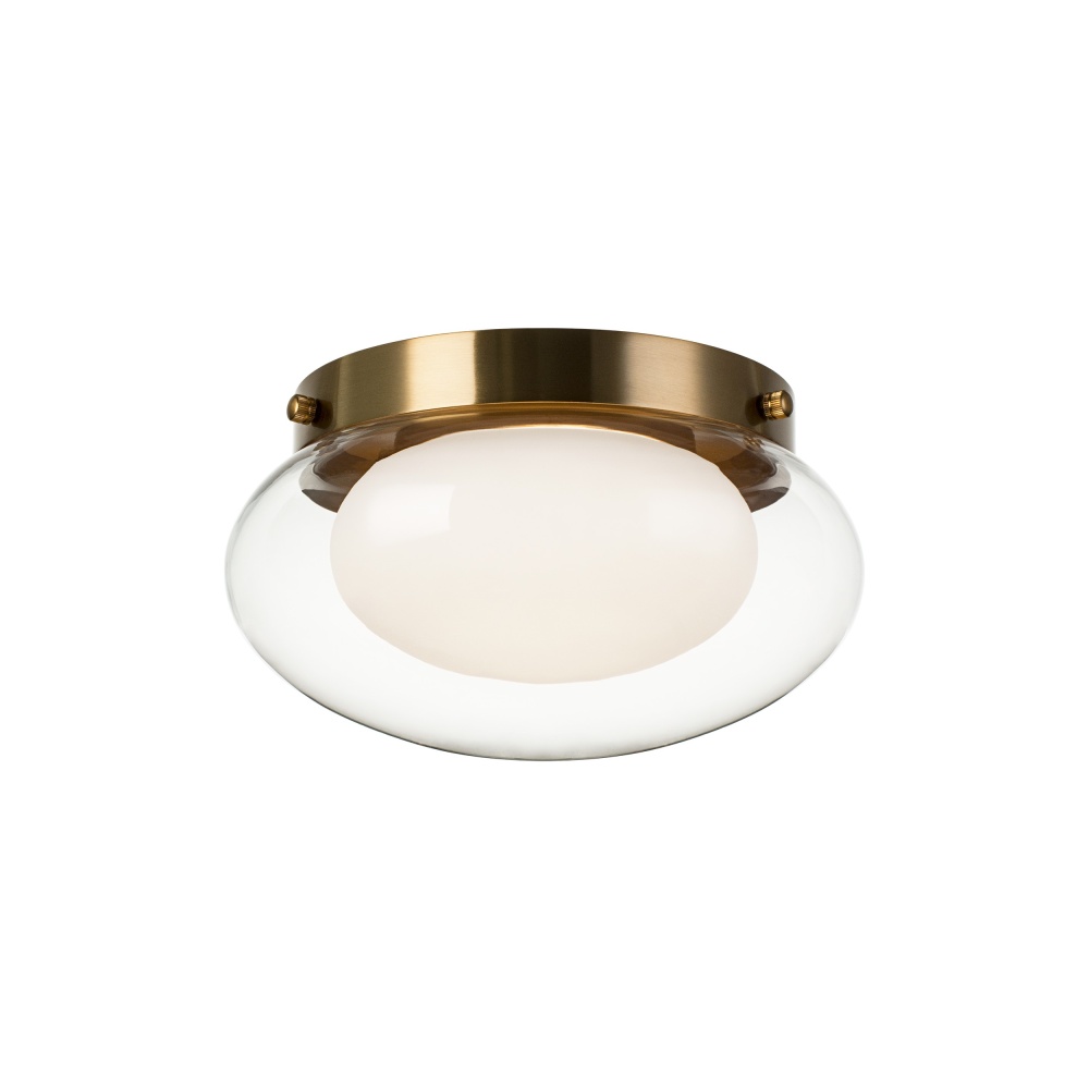 Caspian Aged Gold Brass Flush Mounts