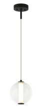 Matteo Lighting C69611MBCL - Belange Matte Black Pendant
