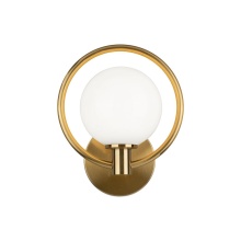 Matteo Lighting W71301AGOP - Averley Aged Gold Brass Wall Sconce