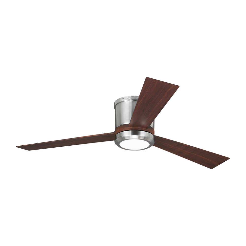 Clarity 52 Hugger LED Ceiling Fan in Midnight Black with Midnight Black Blades and Light Kit