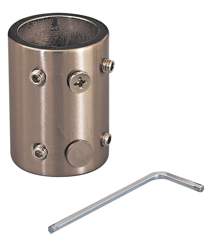 Coupler in Brushed Nickel Wet