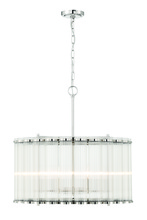 Eurofase 47239-029 - GLASBURY-CHD-6LT-24IN-PN-CL