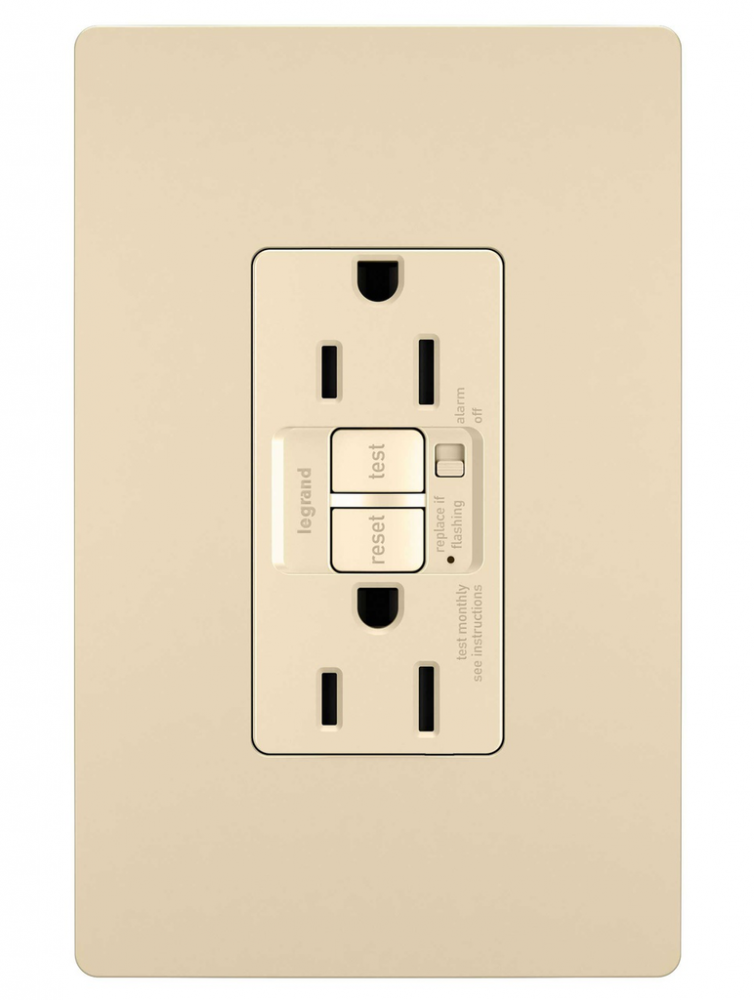 radiant Tamper-Resistant 15A Duplex Self-Test GFCI Receptacles wt Audible Alarm and SafeLock Pro