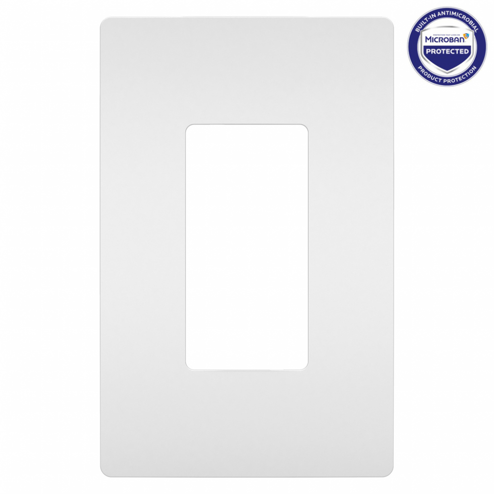 radiant One-Gang Screwless Wall Plate with Microban