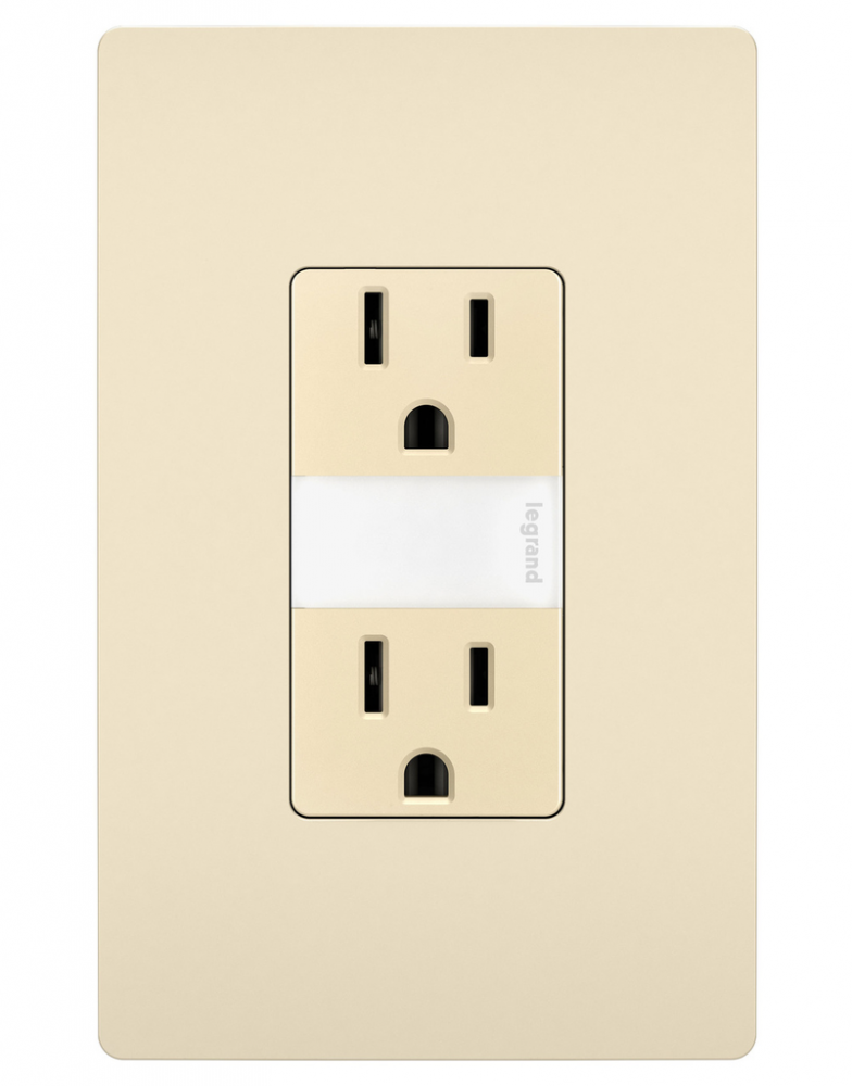 radiant 15A Tamper-Resistant Outlet with Night Light, Light Almond (6 pack) (6 pack)