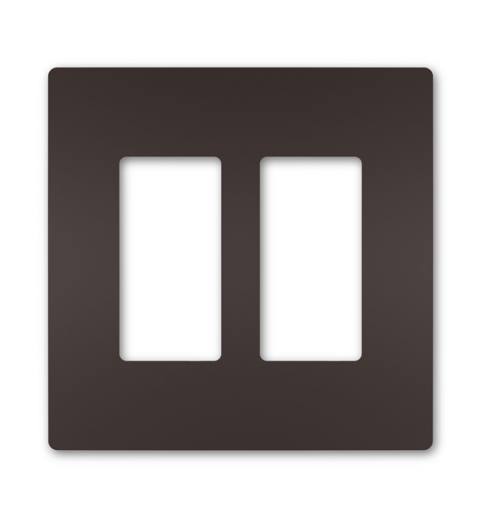 radiant Two-Gang Screwless Wall Plate, Dark Bronze, CC