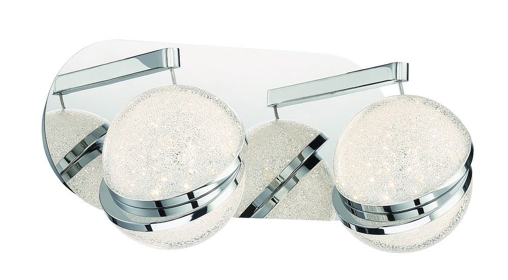 SILVER SLICE - 2 LIGHT LED BATH