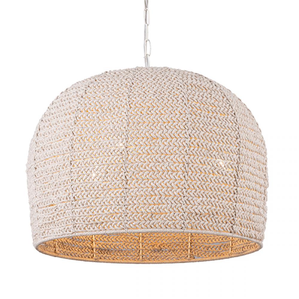 Devi Natural Macrame 3 Light Pendant