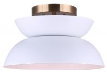 Canarm IPL1096A01GDW - MILA, IPL1096A01GDW -G-, GD + MWH Color, 1 Lt Cord Pendant, Dual Mount, 60W Type A